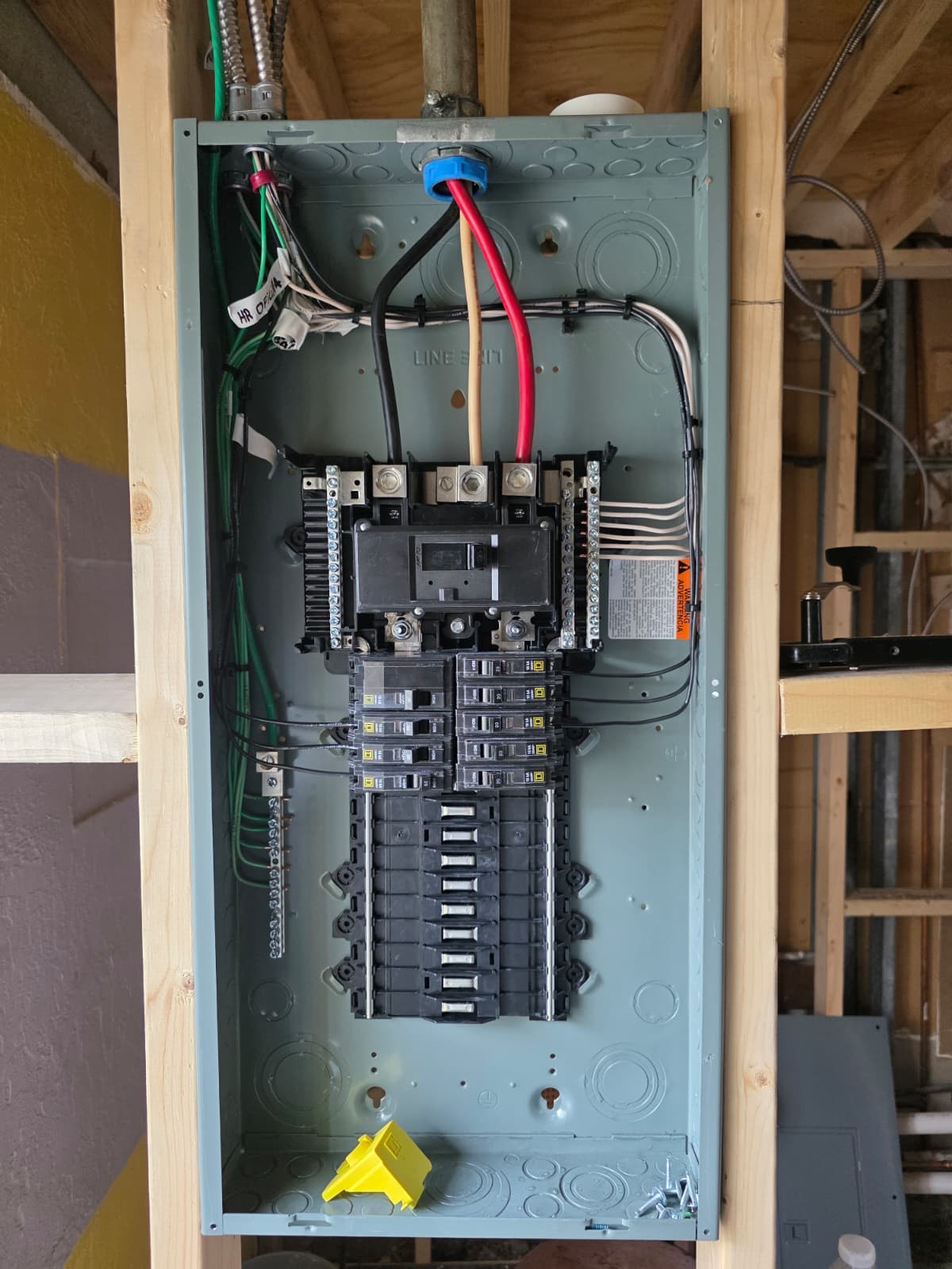 The image describes an OLD electrical panel